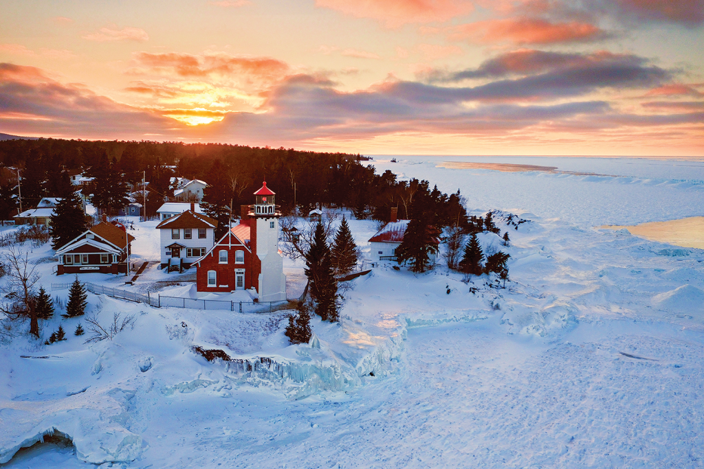 Michigan as a year round destination, from winter to fall 3 Michigan lighthouse