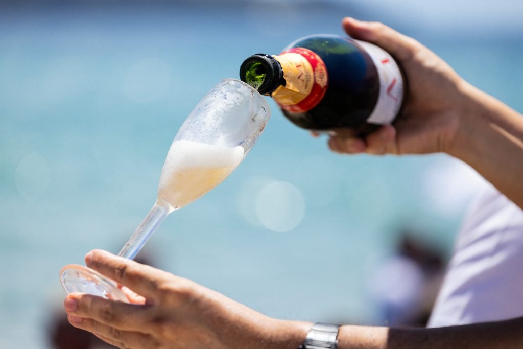 Cruise update: Seabourn, MSC Cruises, CLIA 1 SBN Carambola Beach Saint Kitts and Nevis Caviar In The Surf Champagne Location Derek Wabu 030725 0228 Enhanced NR Edit 1