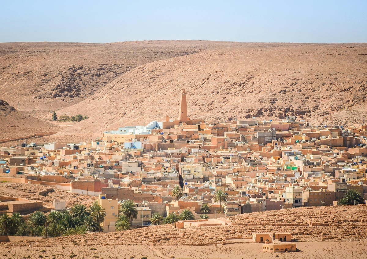 Ghardaïa, the capital city of Ghardaïa Province in Algeria.