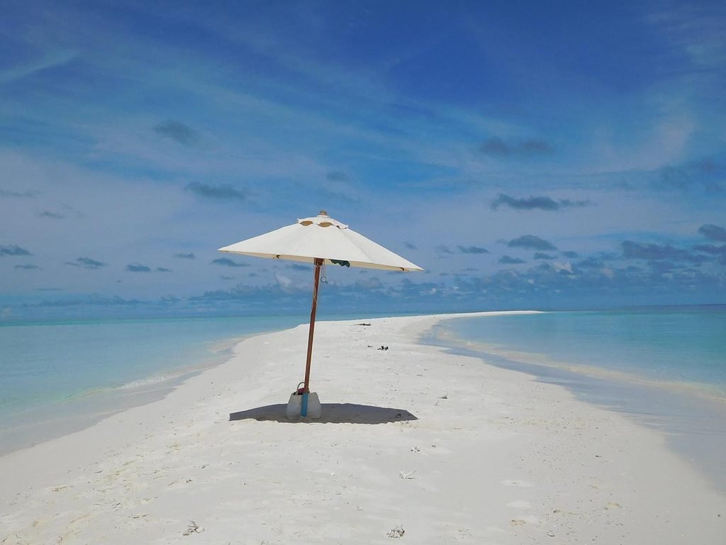 Umbrella in the Maldives.