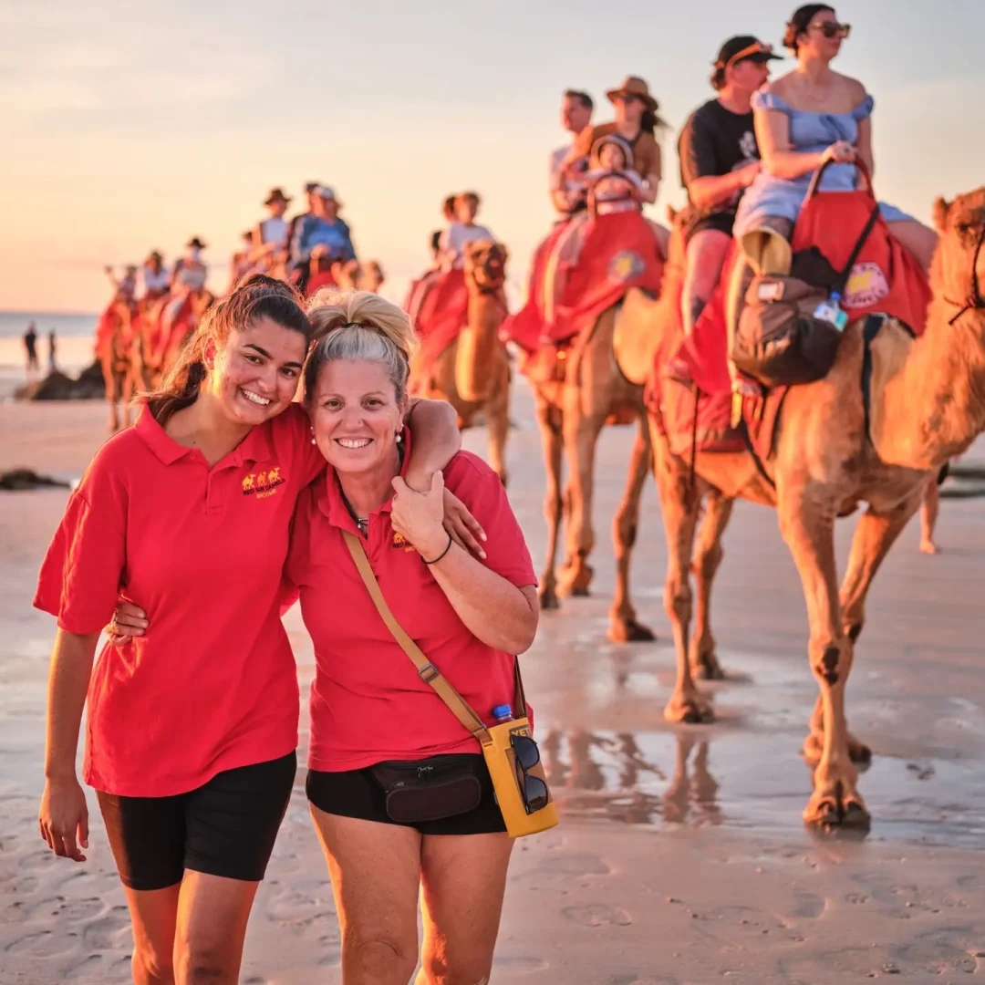 Red Sun Camels at Cable Beach, Broome