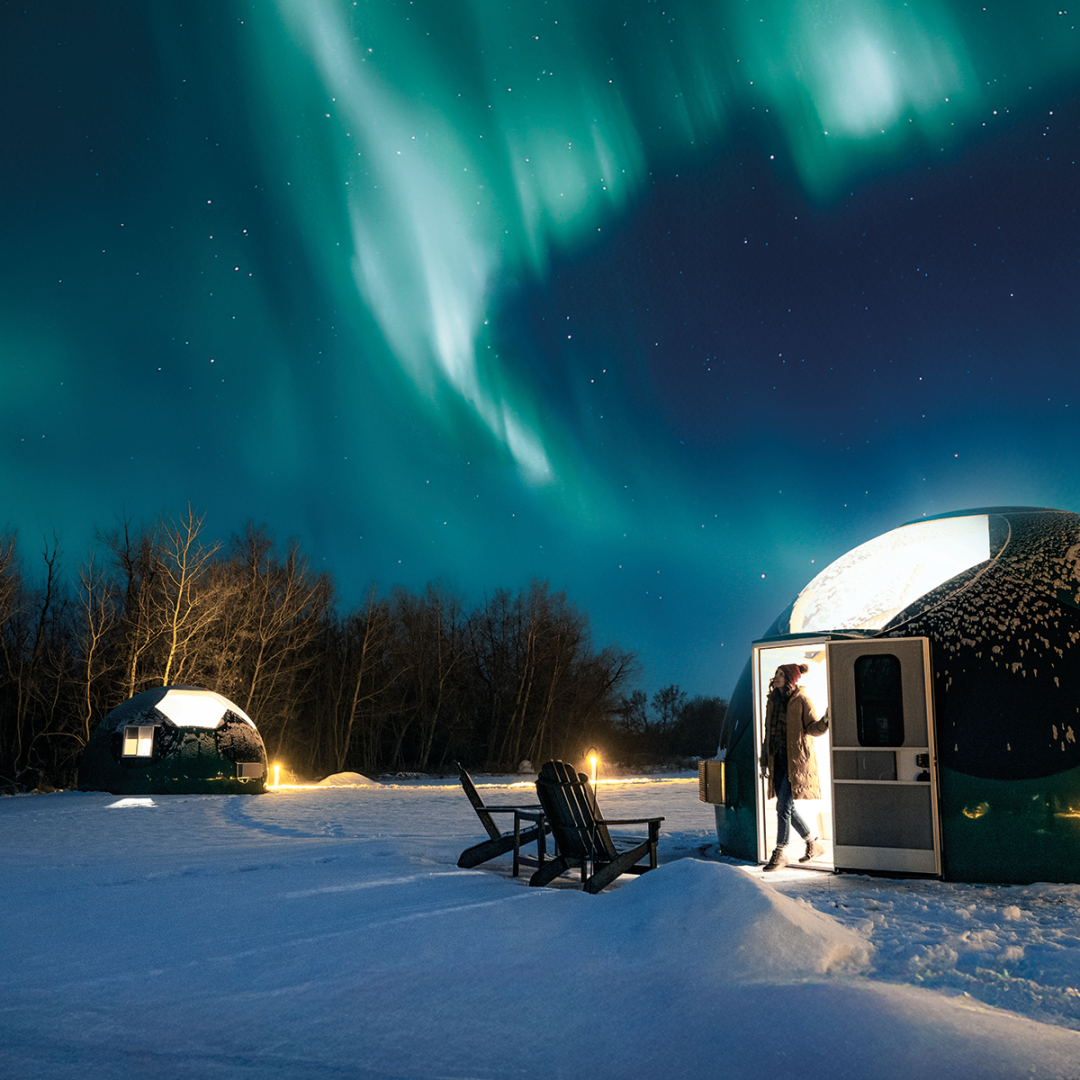 Luxury sky watching dome at Métis crossing