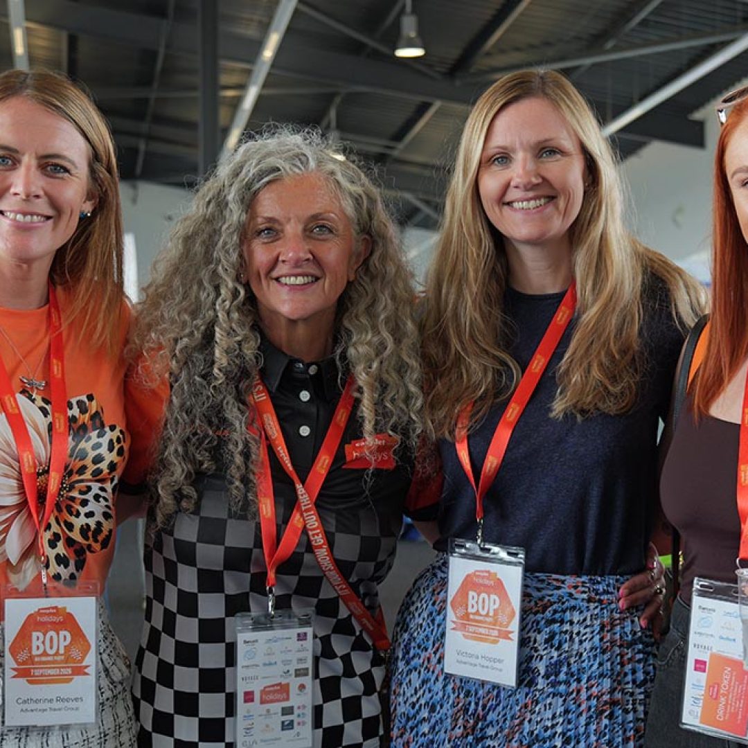 Travel agents at the easyJet holidays' 2026 Big Orange Bop at the Silverstone motor racing circuit.