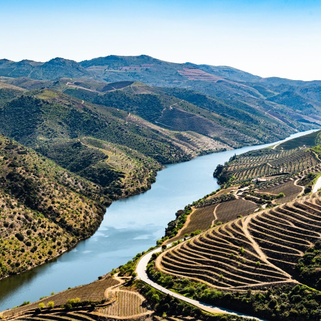 River Douro next to the mouth of the river Coa. Vila Nova de Foz Côa Municipality. Douro Region.