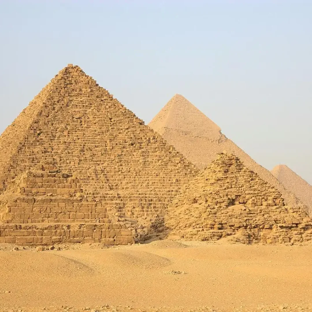 The Pyramids of Giza in Cairo, Egypt