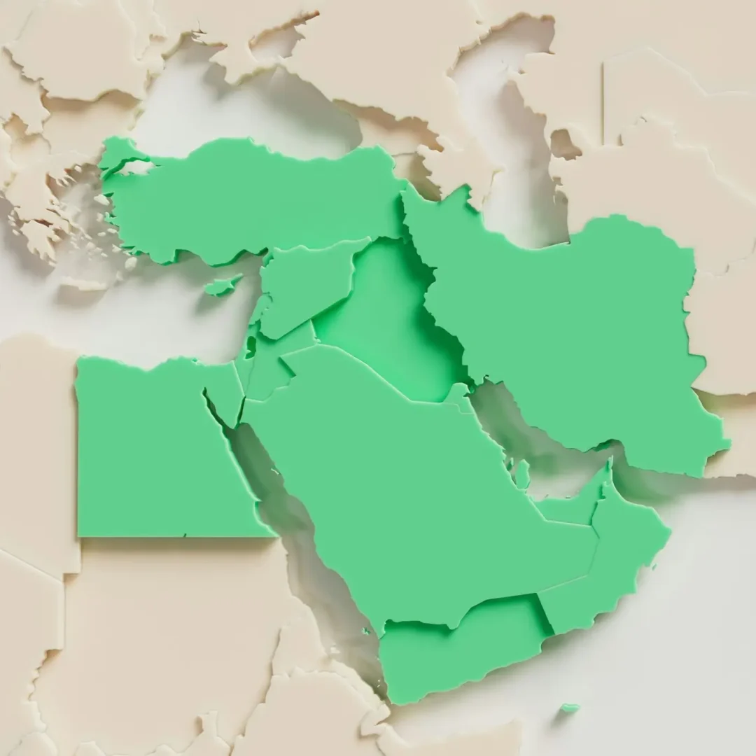 3D map of the Middle East. Credit: Planet Volumes